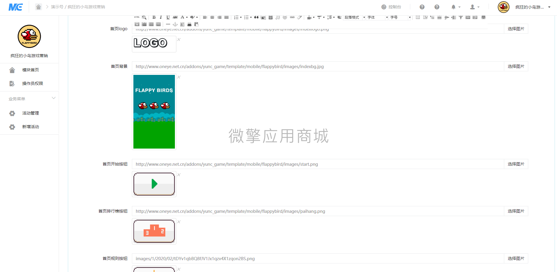 疯狂的小鸟游戏营销小程序制作，疯狂的小鸟游戏营销网站系统开发-第10张图片-小程序制作网