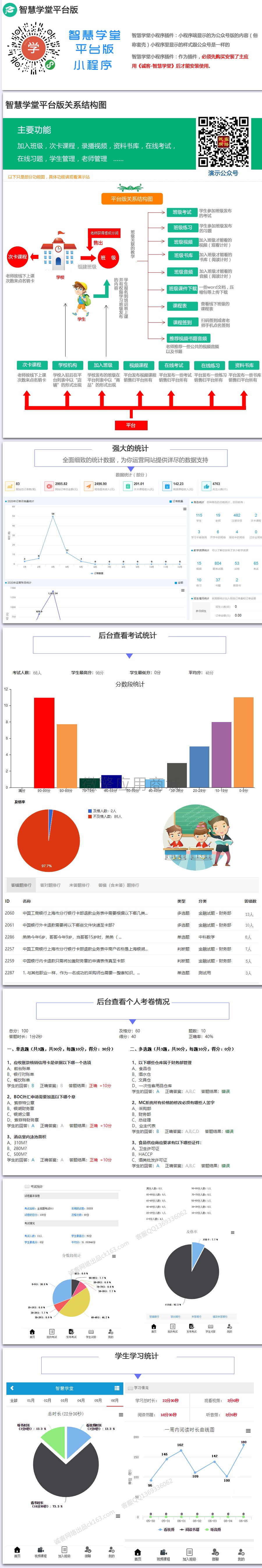 智慧学堂平台版小程序小程序系统开发制作，智慧学堂平台版小程序商城小程序公众号网站APP系统功能制作